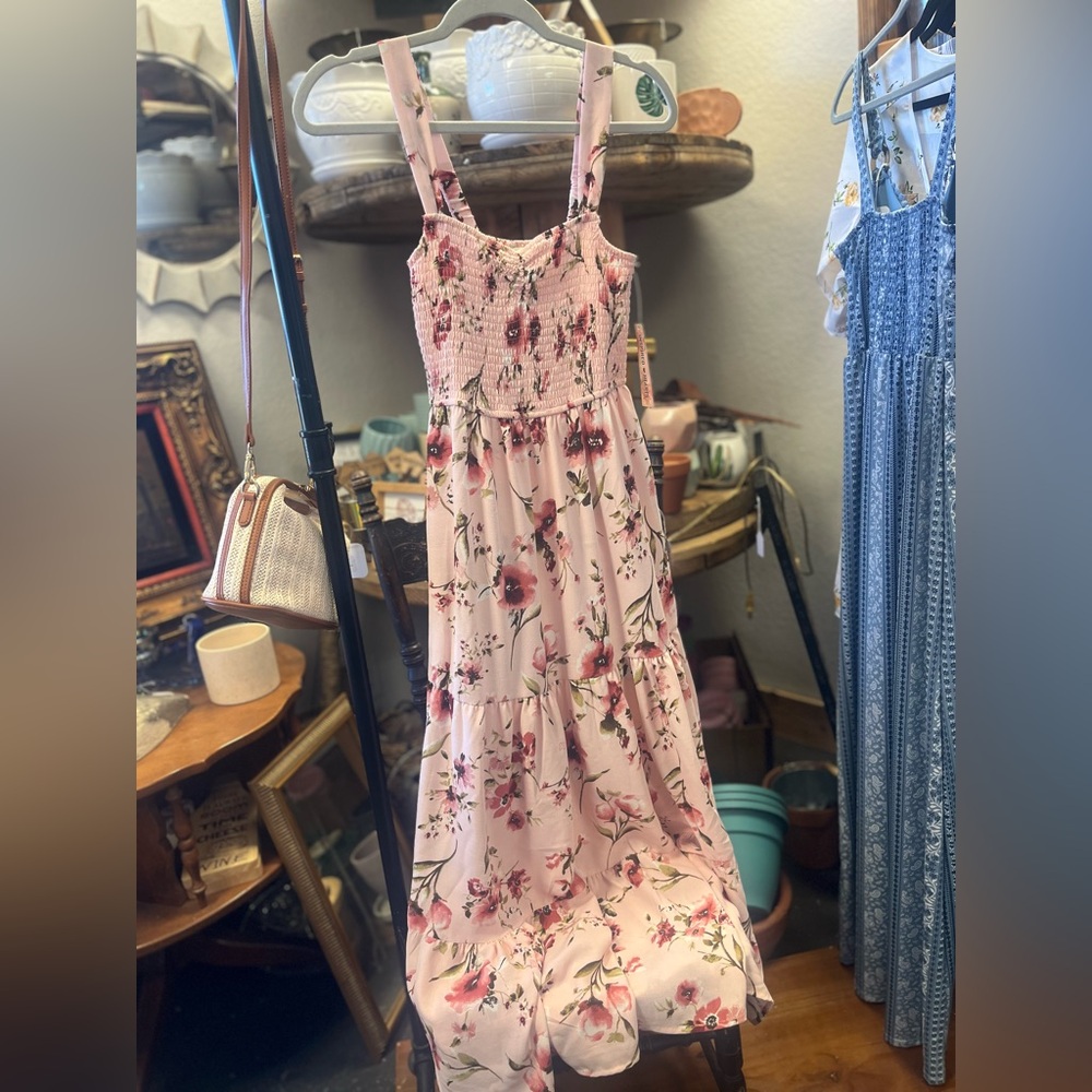 Floral Pink Maxi Dress